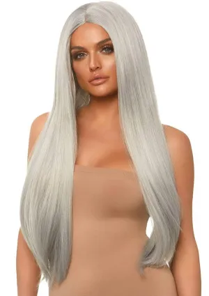 Long Straight 83cm Grey Deluxe Womens Costume Wig