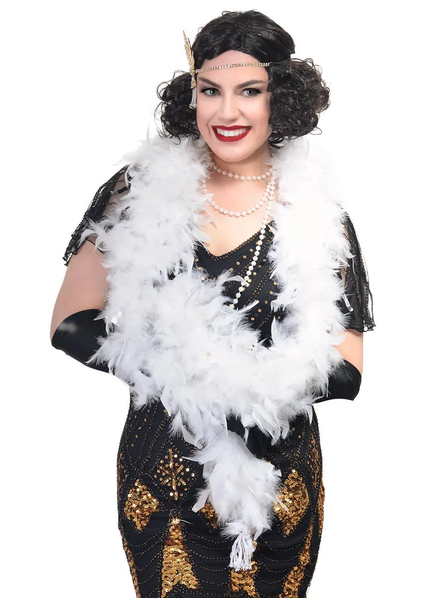 Long White Feather Boa 1920s Costume Accessory