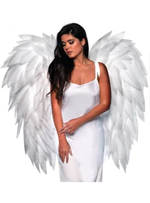 Long White Featherless Divine Angel Costume Wings