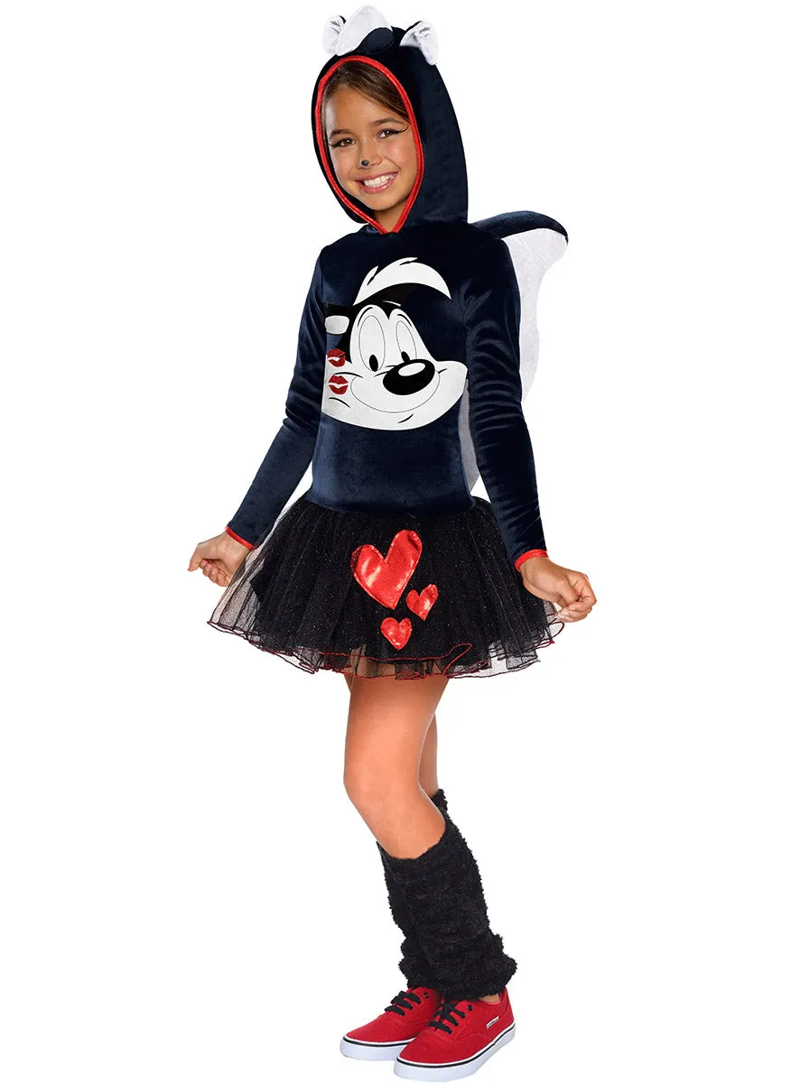 Looney Tunes Girls Cute Pepe Le Pew Costume