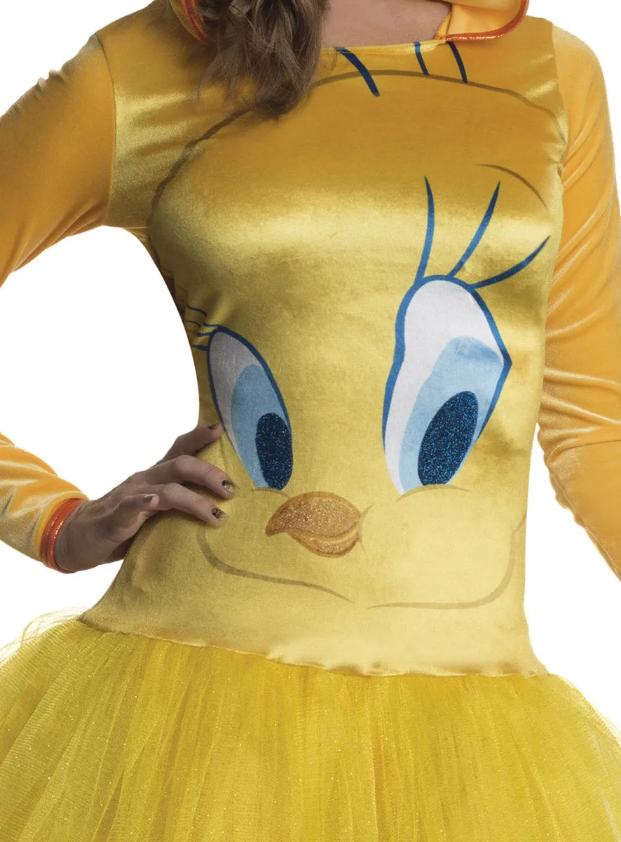 Looney Tunes Womens Hooded Tweety Bird Costume