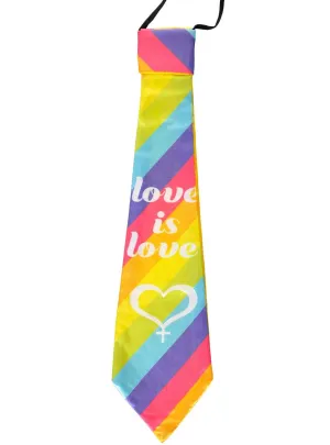 Love is Love Rainbow Mardi Gras Costume Neck Tie