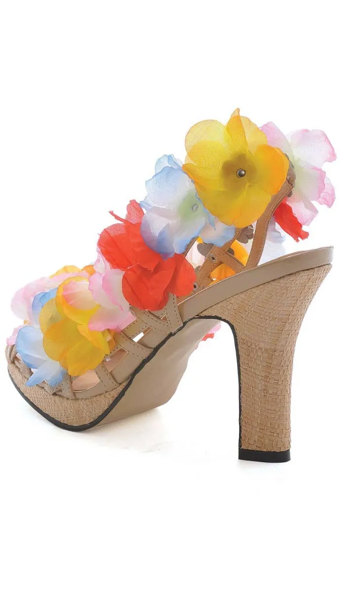 Luau Womens Hawaiian High Heel Costume Shoes