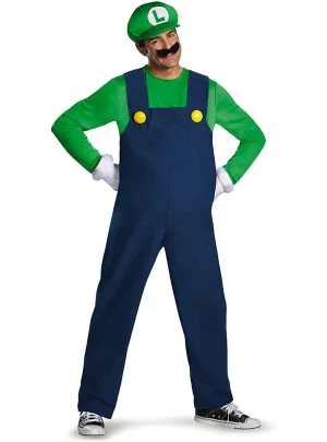 Luigi Mens Super Mario Costume