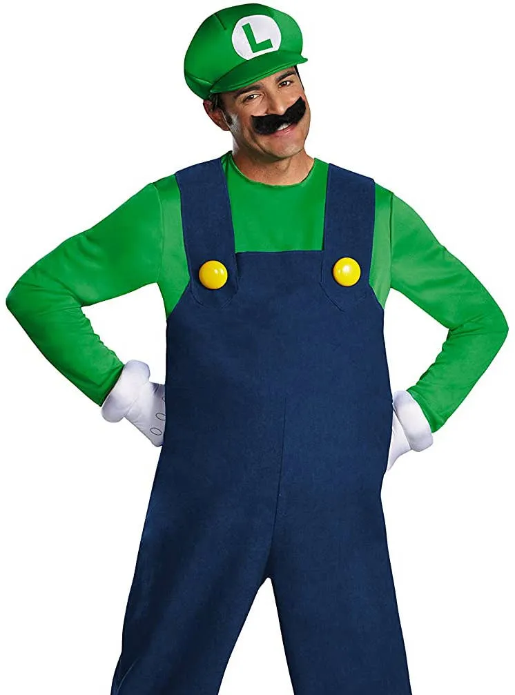 Luigi Mens Super Mario Costume