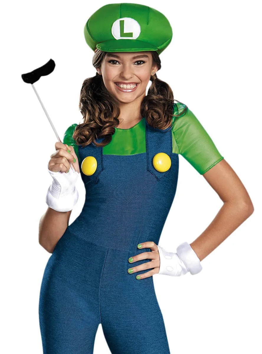 Luigi Tween Girls Super Mario Book Week Costume