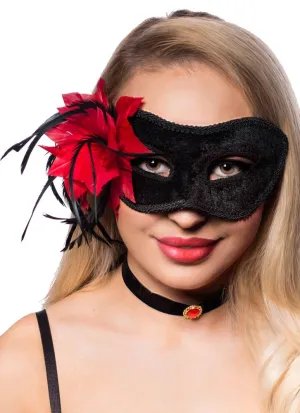 Luxury Black Velvet Spanish Style Masquerade Mask