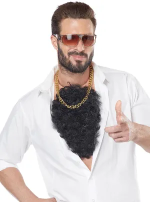 Macho Man Hairy Black Latex Chest Piece