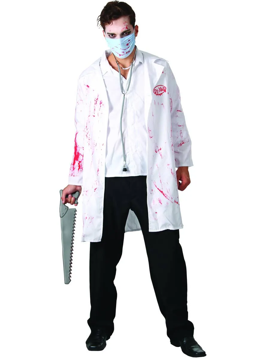 Mad Doctor Adults Blood Splattered Halloween Costume