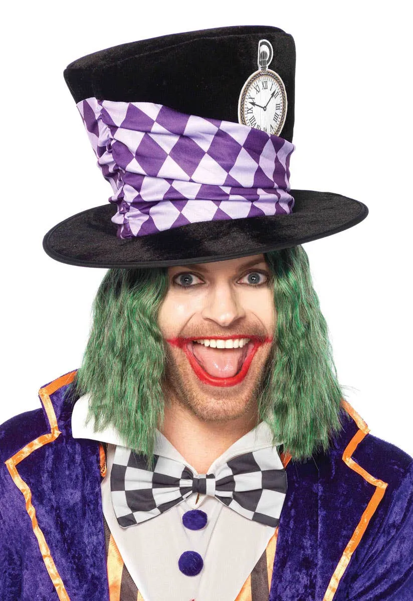 Mad Hatter Black Velvet Costume Hat