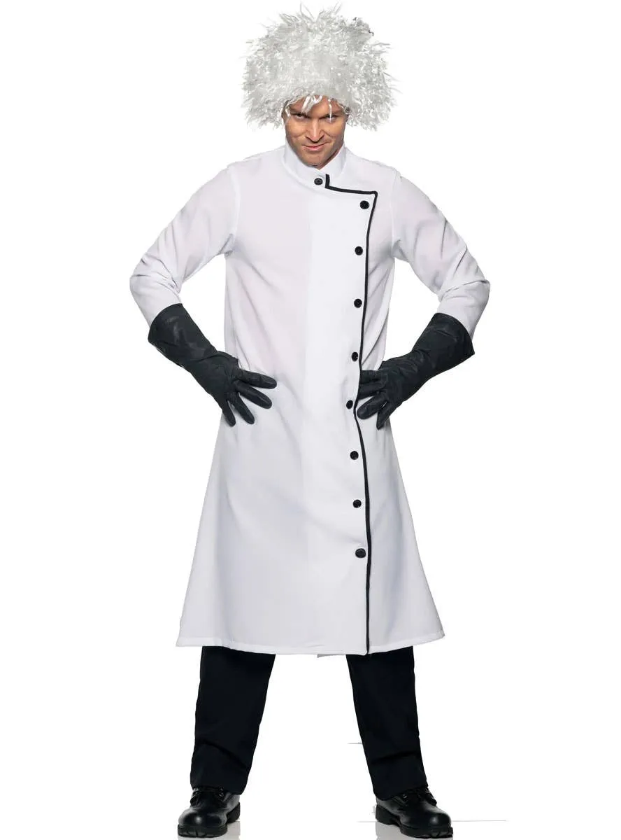 Mad Scientist Mens White Lab Coat Halloween Costume
