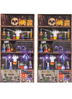Mad Scientist Photo Backdrop Set Halloween Decoration