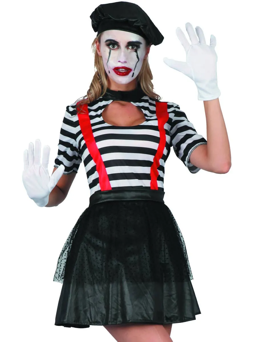 Madam Marcel Womens French Mime Costume