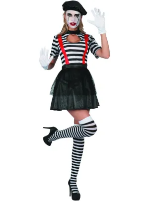 Madam Marcel Womens French Mime Costume