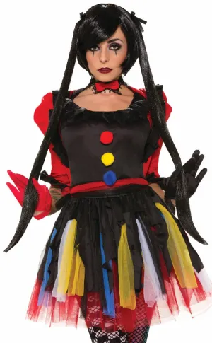 Magic Circus  Midnight Black Womens Ponytail  Costume Wig
