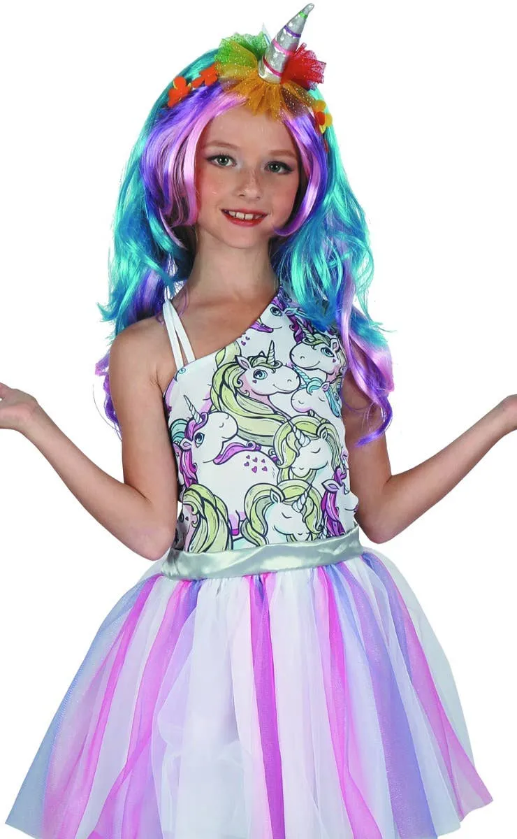 Magical Pastel Unicorn Girls Costume