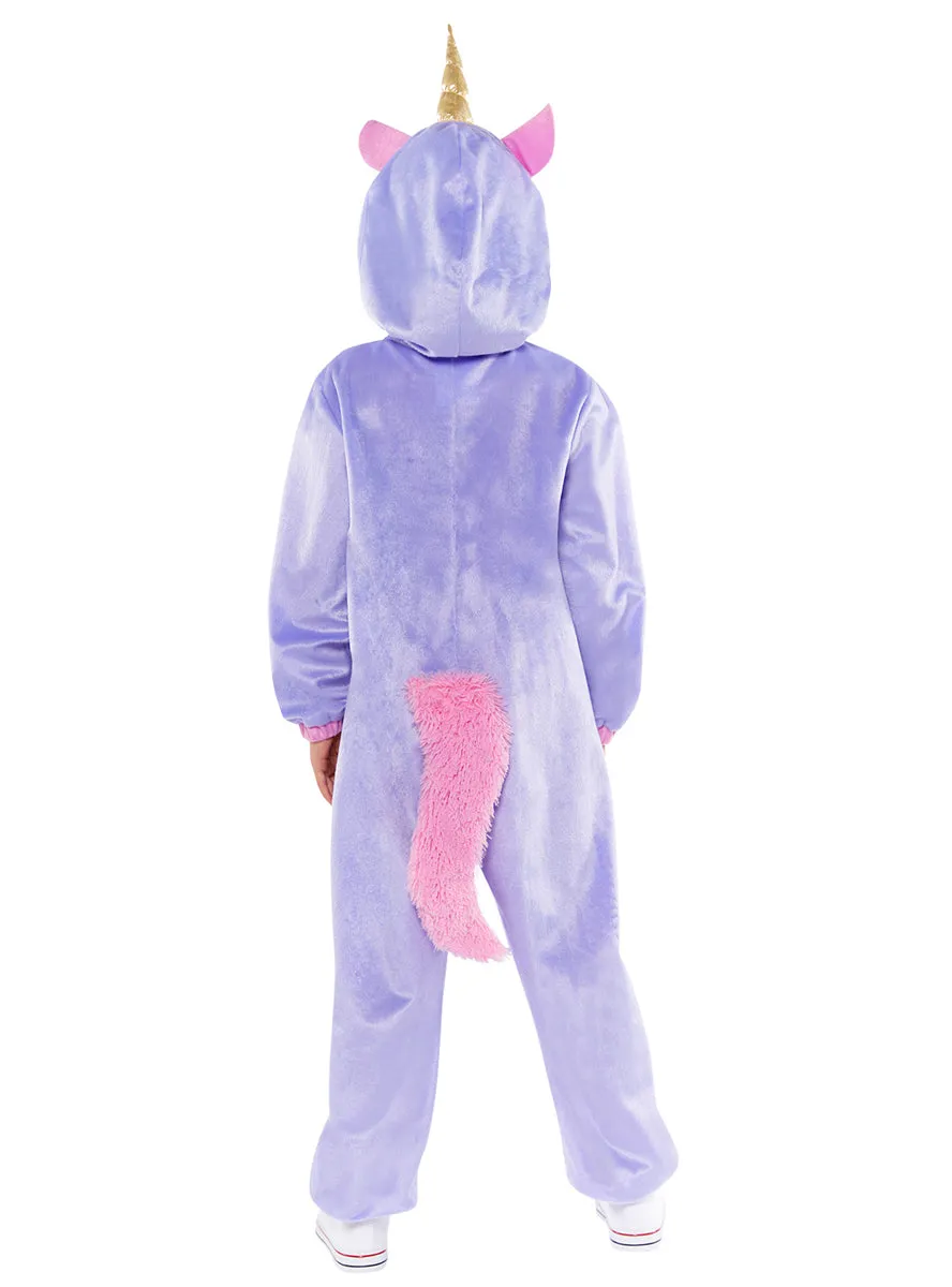 Magical Purple Unicorn Girls Costume Onesie