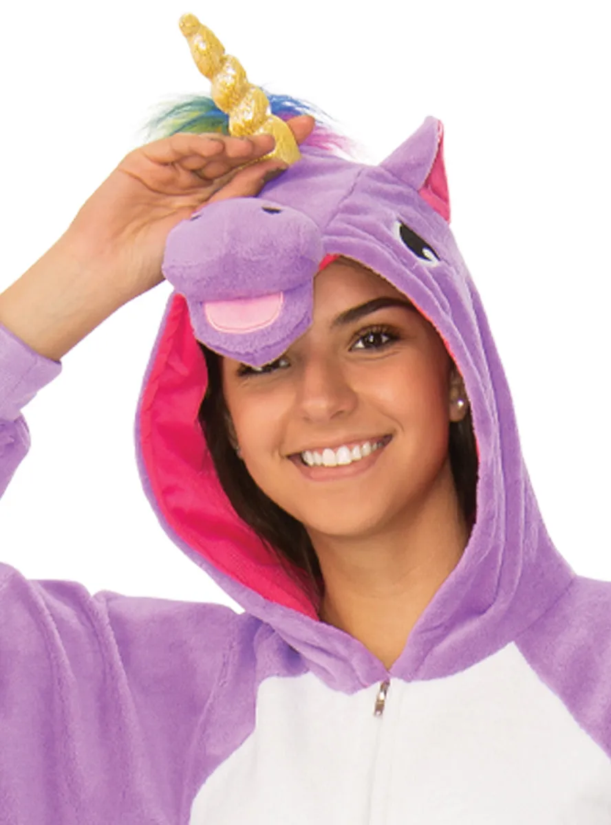 Magical Purple Unicorn Womens Costume Onesie