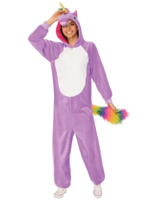 Magical Purple Unicorn Womens Costume Onesie