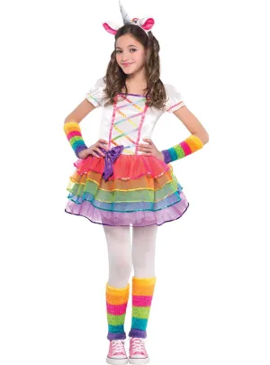 Magical Rainbow Unicorn Toddler Girls Costume