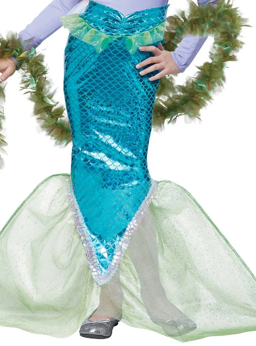 Magical Underwater Mermaid Girls Fancy Dress Costume