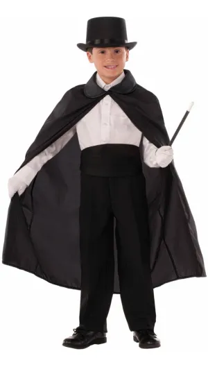 Magicians Black Magic Kids Costume Cape