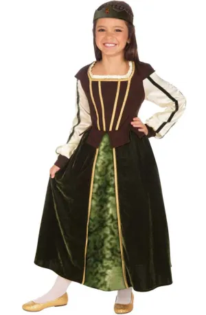 Maid Marion Girls Medieval Costume