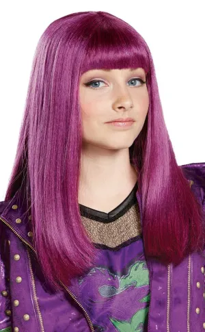 Mal Descendants Girls Straight Purple Costume Wig