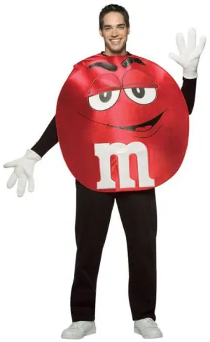 M&M's Mens Red Character Costume