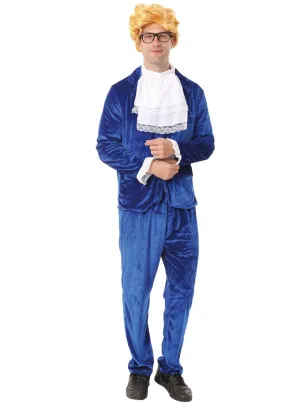 Man of Mystery Mens Blue Austin Powers Costume