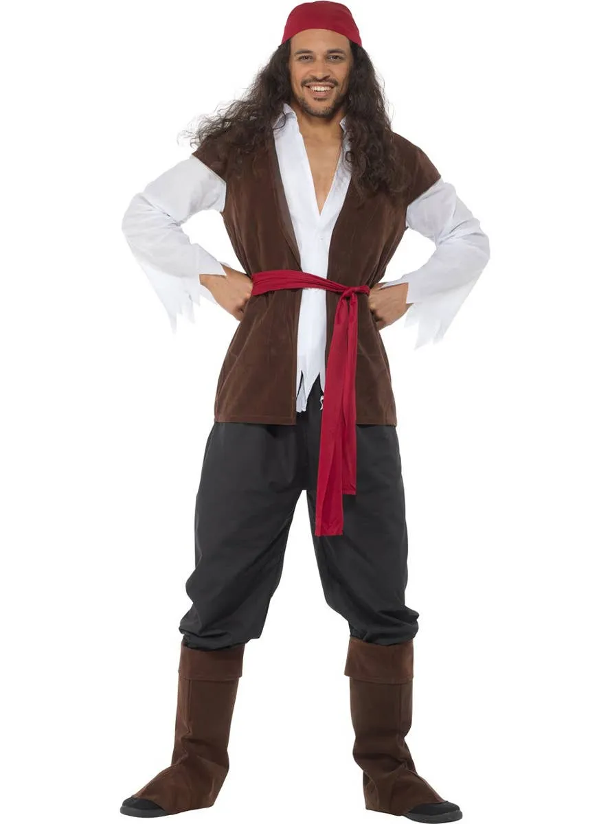 Marauder Pirate Captain Mens Fancy Dress Costume