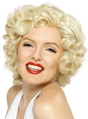 Marilyn Monroe Womens Curly Blonde Costume Wig