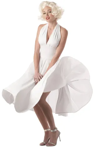 Marilyn Monroe Womens White Costume Dress