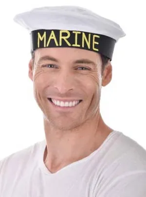 Marine Sailor Black Costume Hat