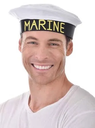 Marine Sailor Black Costume Hat