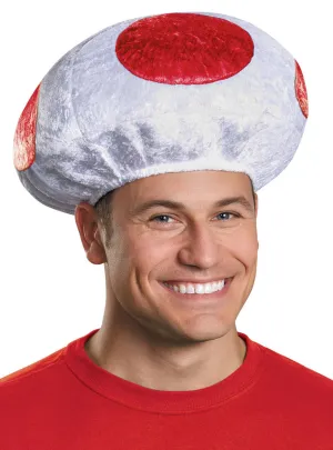Mario Brothers Adults Plush Toad Costume Hat