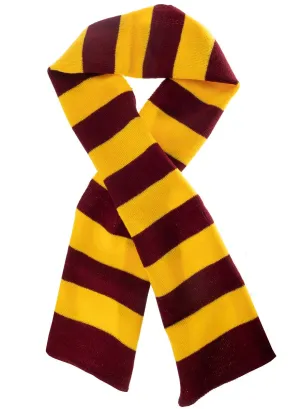 Maroon and Yellow Striped Wizard Costume Scarf