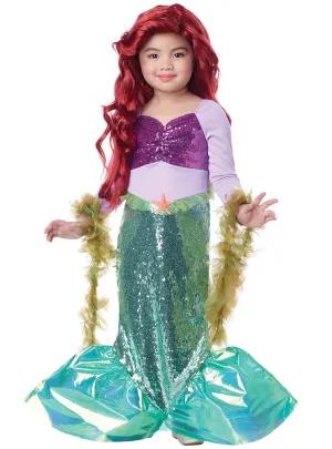 Marvellous Mermaid Princess Ariel Toddler Girls Costume