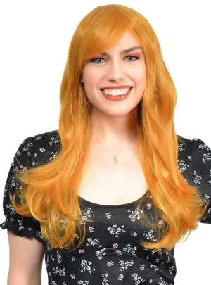 Mary Jane Womens Long Wavy Ginger Costume Wig