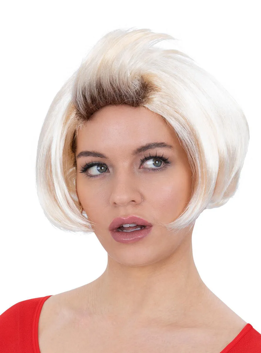 Mary Womens Blonde Flick Short Costume Wig