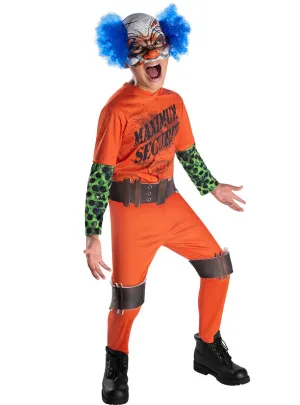 Maximum Security Boys Clown Prisoner Halloween Costume