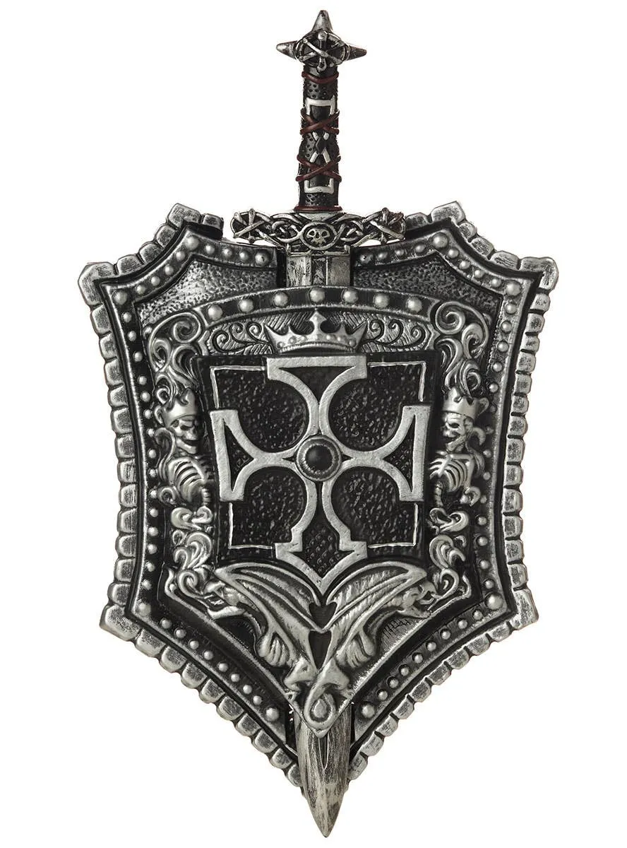 Medieval Crusader Costume Sword and Shield