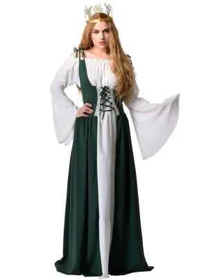 Medieval Deep Green Womens Plus Size Costume Dress