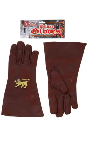 Medieval Deluxe Knight Costume Gloves Accessories