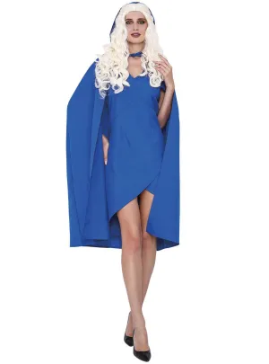 Medieval Dragon Queen Womens Blue Dress Up Costume