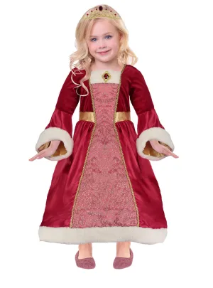 Medieval Girls Red Princess Costume