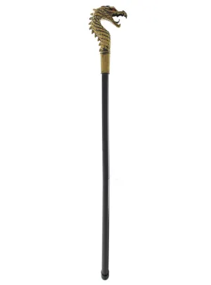Medieval Gold Dragon Cane Costume Accessory