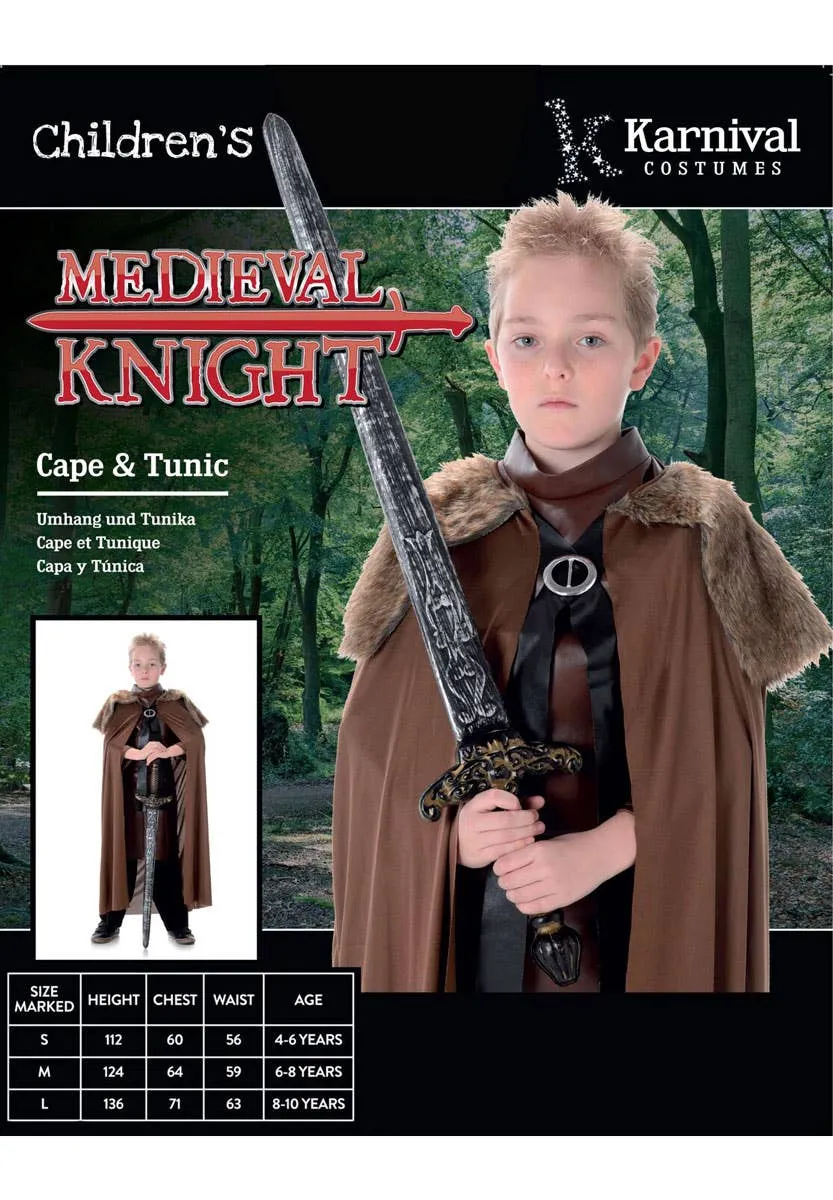 Medieval Knight Boys Fancy Dress Week Costume
