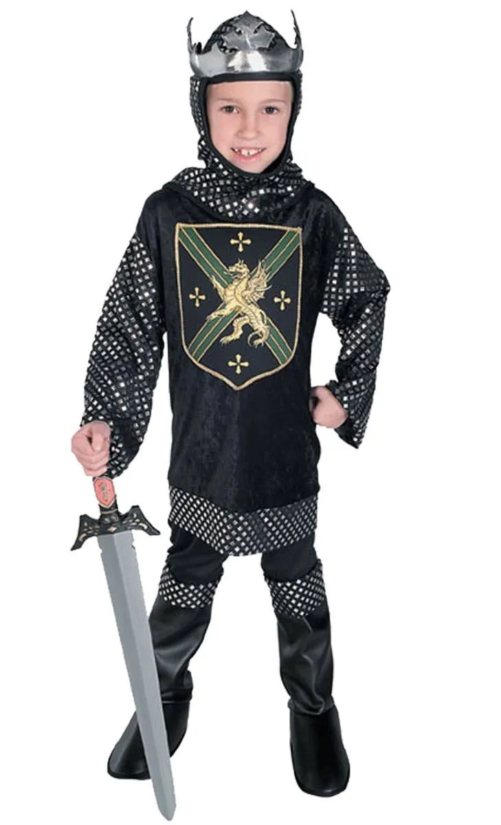 Medieval Knight Warrior Boys Fancy Dress Costume