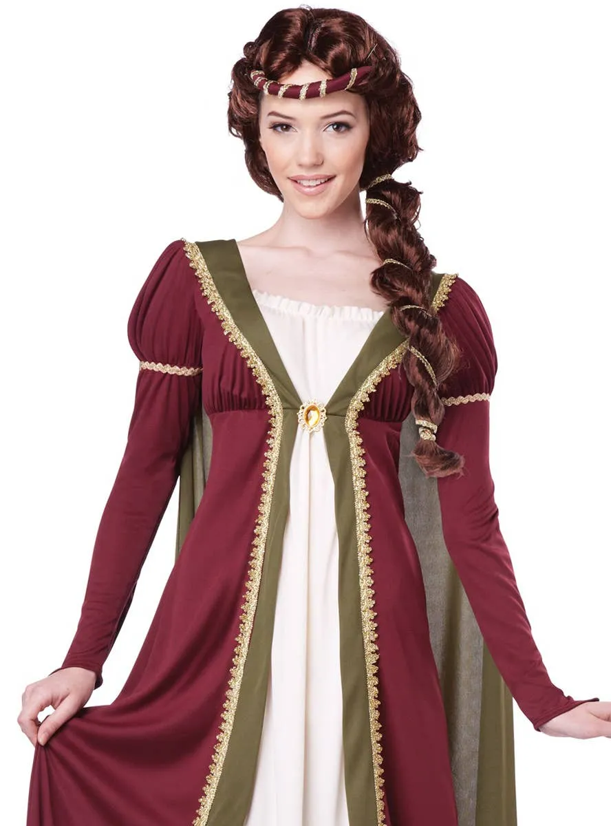 Medieval Maiden Womens Fancy Dress Costume